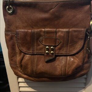 Fossil Tan Leather Crossbody bag